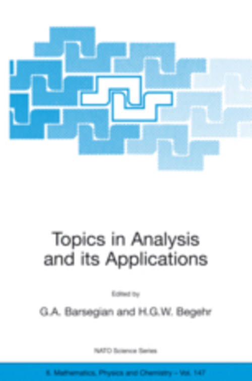 Product picture Topics in Analysis and Its Applications