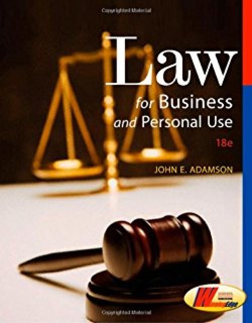 Product picture Law for Business and Personal Use (18th Edition)