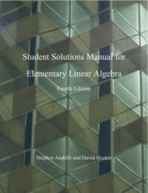 Product picture Students Solutions Manual for Elementary Linear Algebra