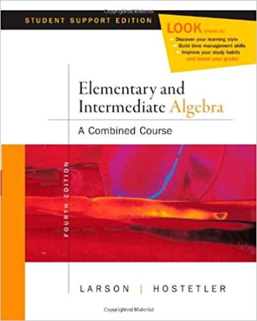 Product picture Elementary and Intermediate Algebra - A combined Course